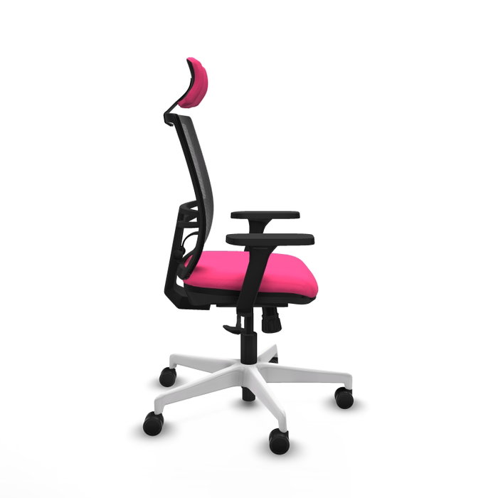 PIQUERAS Y CRESPO Silla de oficina Yunquera con mecanismo Sincro, Rosa y Negro