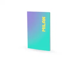 Milan Libreta Encolada Milan Coleccion Sunset Din A4 48 Hojas 95 Gr Cuadricula 5mm Turquesa