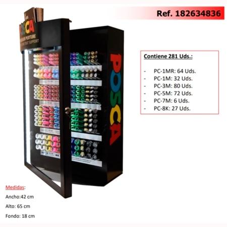 POSCA Expositor de Suelo de Marcadores de Pintura Surtidos 281 Piezas