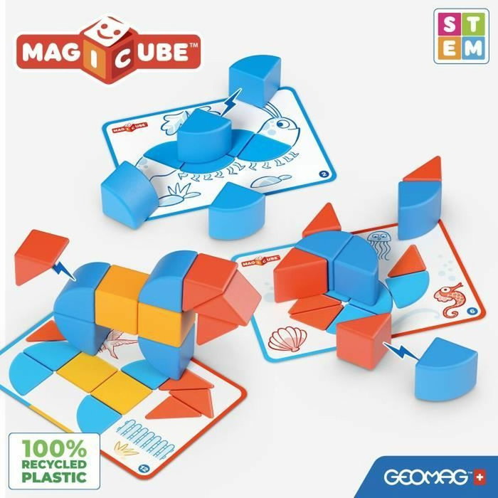 Geomag Magicube Bloques y tarjetas magnéticos - 16 piezas