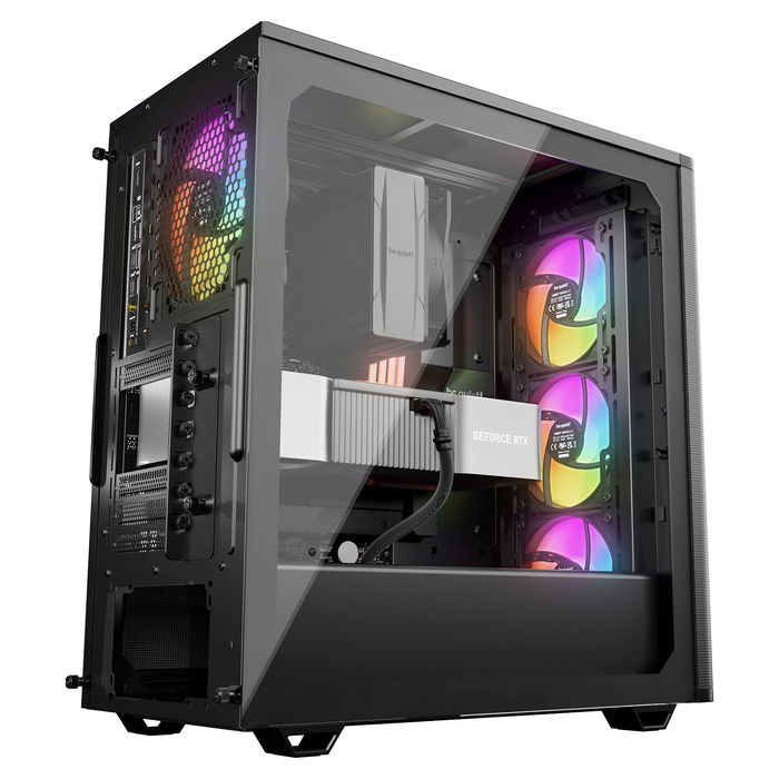 be quiet! Pure Base 501 LX Black Midi Tower PC Negro con Ventana Lateral e Iluminación Multi RGB