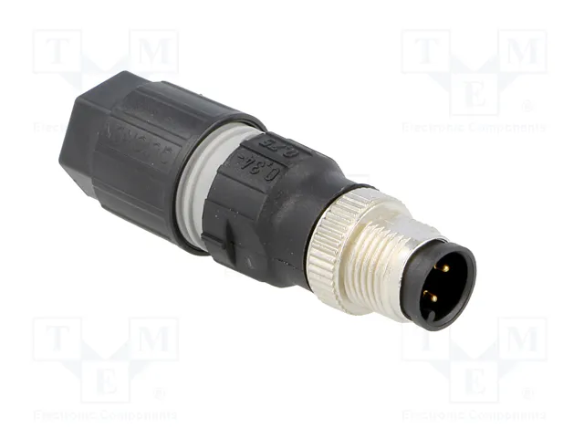 LAPP Conector Industrial M12 de 4 Pines, Macho, Recto