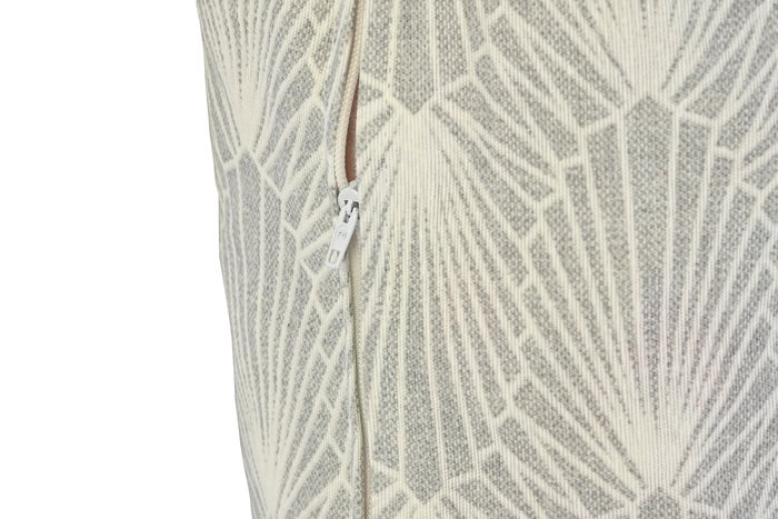 DKD Home Decor Cojín Suelo Terraza y Jardín Gris Claro Blanco 80 x 120 x 16 cm Set de 2