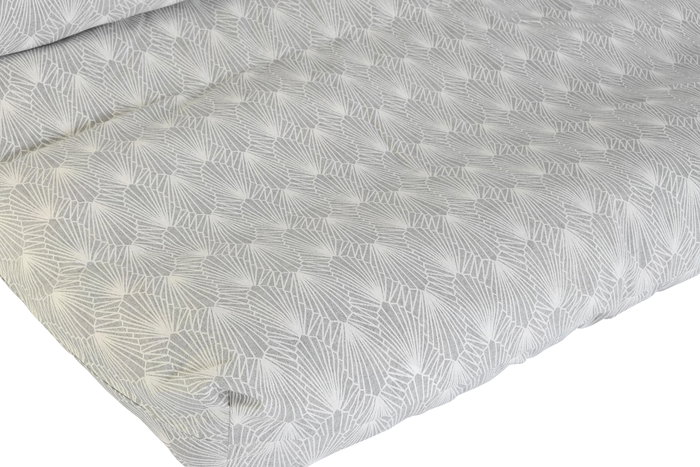 DKD Home Decor Cojín Suelo Terraza y Jardín Gris Claro Blanco 80 x 120 x 16 cm Set de 2