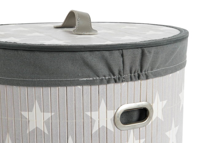 DKD Home Decor Set de 3 Cestos para la Colada de Bambú con Estrellas DKD Home Decor Set de 3 Cestos para la Colada de Bambú con Estrellas