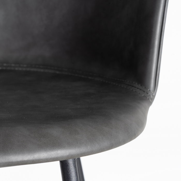 Taburete Negro Metal / Simil Piel 44,50 X 48,50 X 93,50 cm (Set de 2) Taburete Negro Metal / Simil Piel 44,50 X 48,50 X 93,50 cm (Set de 2)