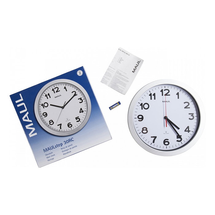 MAUL Reloj de pared 9053095 MAULSTEP 30RC Blanco