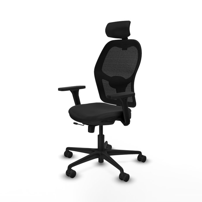 PIQUERAS Y CRESPO Silla de oficina Jorquera con mecanismo Sincro/Traslack en Similpiel Negro PIQUERAS Y CRESPO Silla de oficina Jorquera con mecanismo Sincro/Traslack en Similpiel Negro