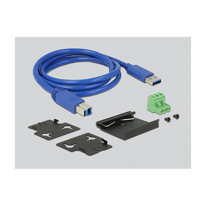 DeLOCK 63311 Hub USB industrial externo 7 puertos USB 3.0 Tipo-A con protección ESD 15 kV