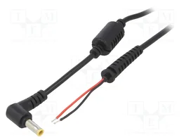 AKYGA Cable de alimentación CC 2x0,5mm² con conector DC 5,5/3,0 angular, 1,2m