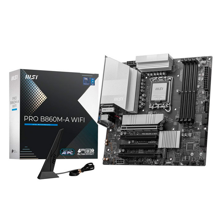 MSI PRO B860M-A WIFI Micro ATX Intel B860 LGA 1851 DDR5