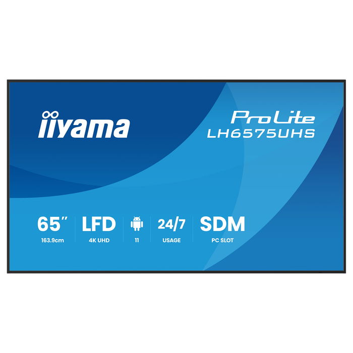 Iiyama LH6575UHS-B2AG Monitor 65 Pulgadas / 164.0 cm, 16:9, 3xHDMI, DisplayPort, 2xUSB