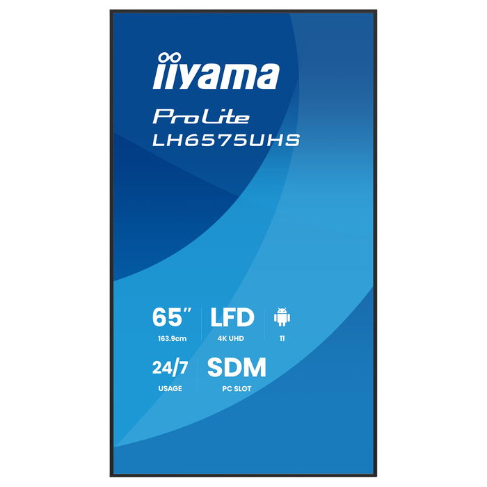 Iiyama LH6575UHS-B2AG Monitor 65 Pulgadas / 164.0 cm, 16:9, 3xHDMI, DisplayPort, 2xUSB