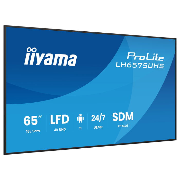 Iiyama LH6575UHS-B2AG Monitor 65 Pulgadas / 164.0 cm, 16:9, 3xHDMI, DisplayPort, 2xUSB