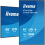 Iiyama LH6575UHS-B1AG Monitor 65" UHD 4K 3840x2160 IPS Panel Operación 24/7 500cd/m2 Landscape Portrait Señalización Digital