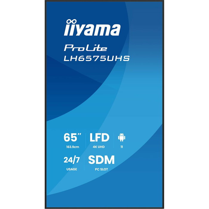 Iiyama LH6575UHS-B2AG Monitor de Señalización Digital 65 pulg 4K UHD IPS