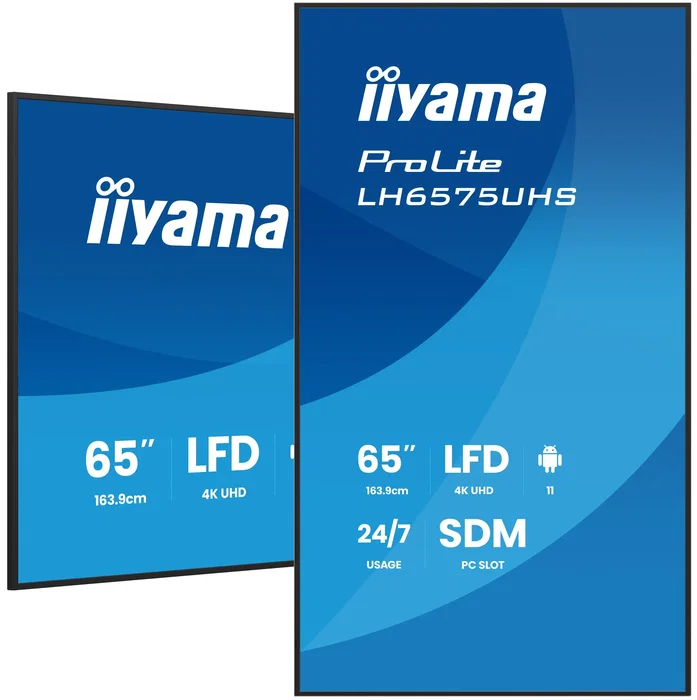 Iiyama LH6575UHS-B2AG Monitor de Señalización Digital 65 pulg 4K UHD IPS