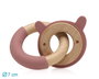 KioKids Mordedor Conejo Madera y Silicona Rosa +3 Meses