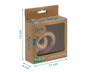 KioKids Mordedor Conejo Madera y Silicona Rosa +3 Meses