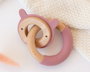 KioKids Mordedor Conejo Madera y Silicona Rosa +3 Meses