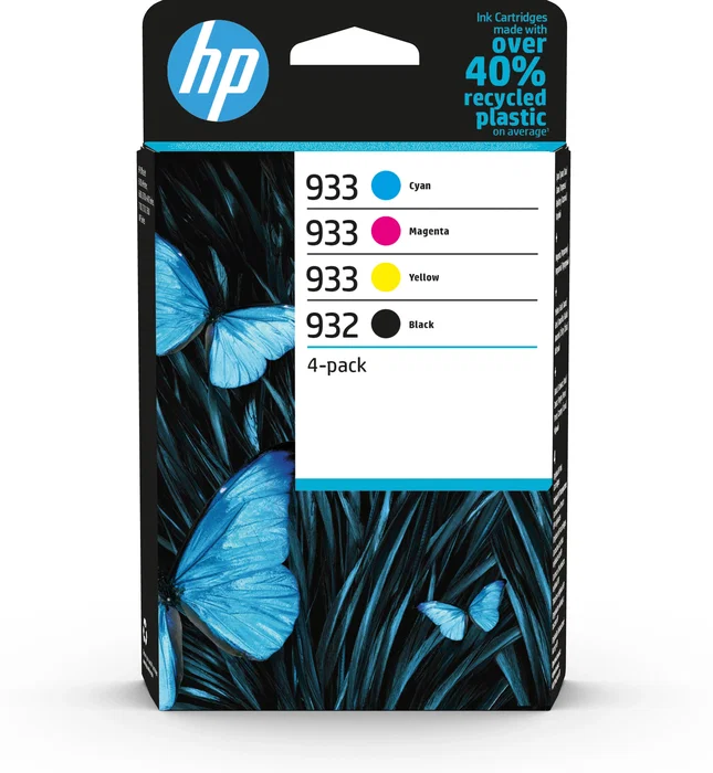 HP Paquete de 4 tintas Originales 932 Negro y 933 Cian/Magenta/Amarillo HP Paquete de 4 tintas Originales 932 Negro y 933 Cian/Magenta/Amarillo