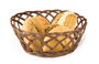 Inde Cesta para Pan Oval de Rattan PP, 26 cm x 19.6 cm x 9.2 cm (24 Unidades)