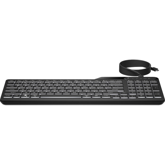 HP Teclado 400 Retroiluminado con Cable, Distribución Española, Negro HP Teclado 400 Retroiluminado con Cable, Distribución Española, Negro