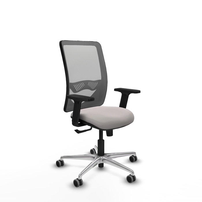 PIQUERAS Y CRESPO Silla de oficina Zulema con mecanismo Sincro, Blanco y Gris PIQUERAS Y CRESPO Silla de oficina Zulema con mecanismo Sincro, Blanco y Gris