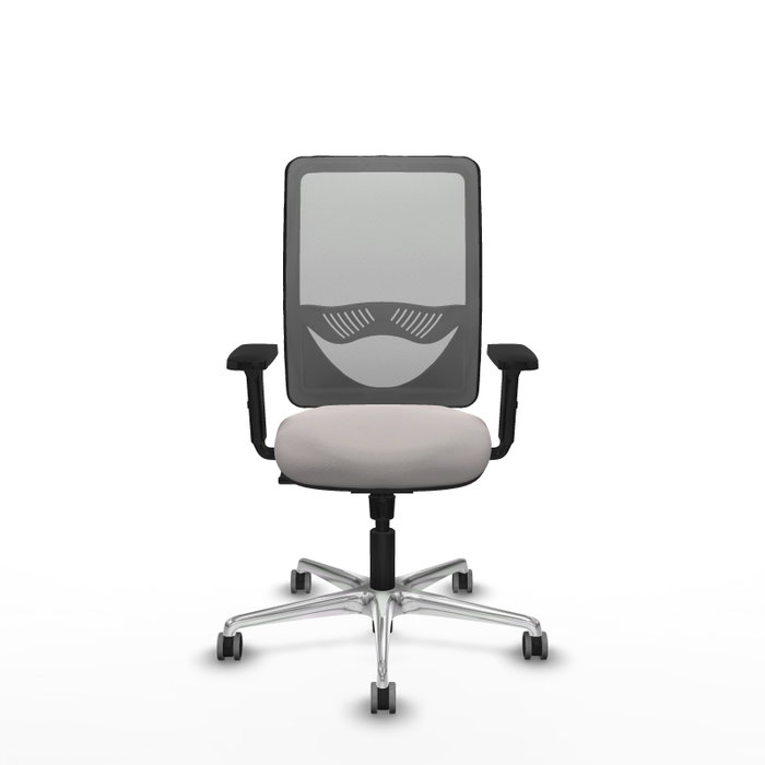 PIQUERAS Y CRESPO Silla de oficina Zulema con mecanismo Sincro, Blanco y Gris PIQUERAS Y CRESPO Silla de oficina Zulema con mecanismo Sincro, Blanco y Gris