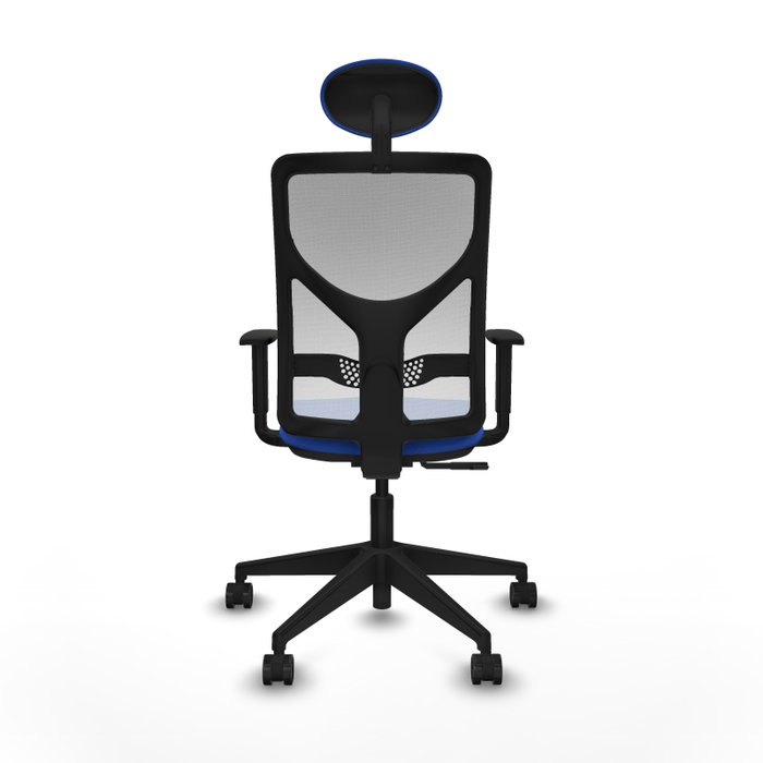 PIQUERAS Y CRESPO Silla de oficina Motilla con mecanismo Sincro, Azul y Blanco