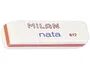 Milan Goma de borrar 612 Nata® Plástico Blanca Bisealad, Suave y Versátil para Lápiz, No Daña el Papel, 7.8 x 2.3 x 1.2 cm