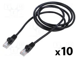 LANBERG Patch cord Cat 5e U/UTP 3m negro