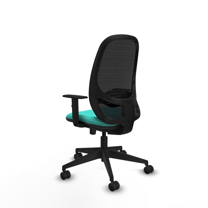 PIQUERAS Y CRESPO Silla de oficina Cilanco con mecanismo Sincro, Turquesa y Negro