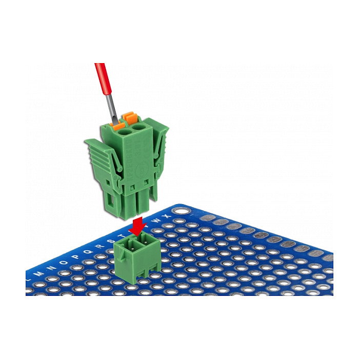 DeLOCK 65968 Bloque de terminales 2 pines 3,81 mm vertical