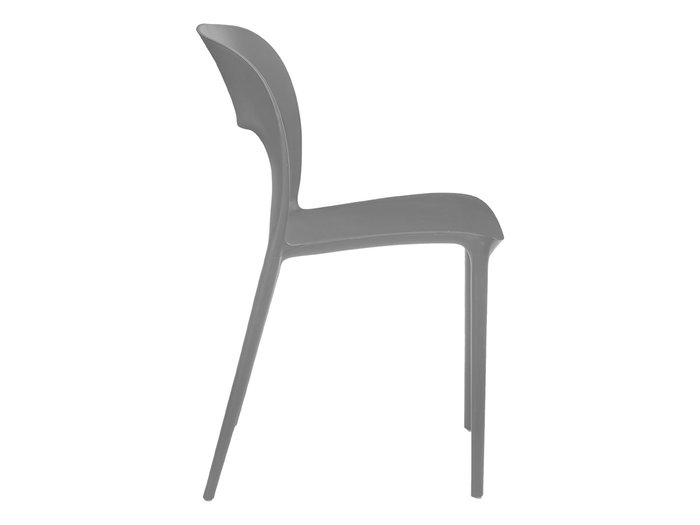 Giftdecor Silla Respaldo Gris Apilable 46 x 78.5 x 51 cm (Set de 4)
