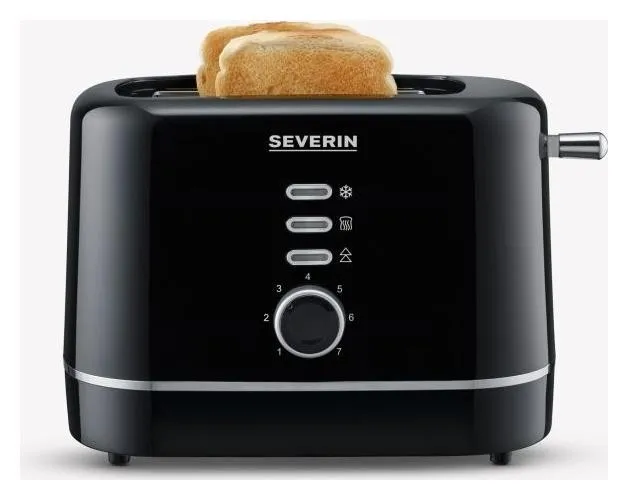Severin AT4321 Tostadora automática compacta 850 W 2 ranuras Negra