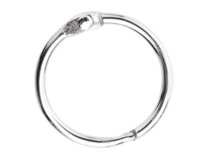 Liderpapel Anilla Bisagra Niquelada N.5 Diametro 51 mm Caja 10 Unidades