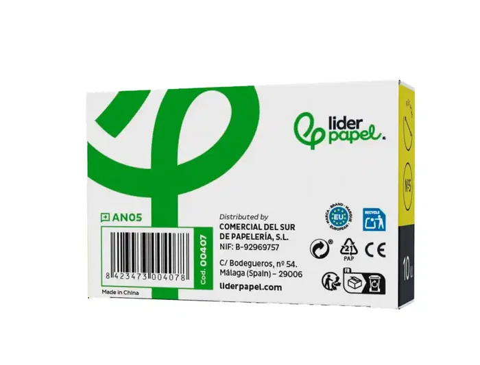 Liderpapel Anilla Bisagra Niquelada N.5 Diametro 51 mm Caja 10 Unidades
