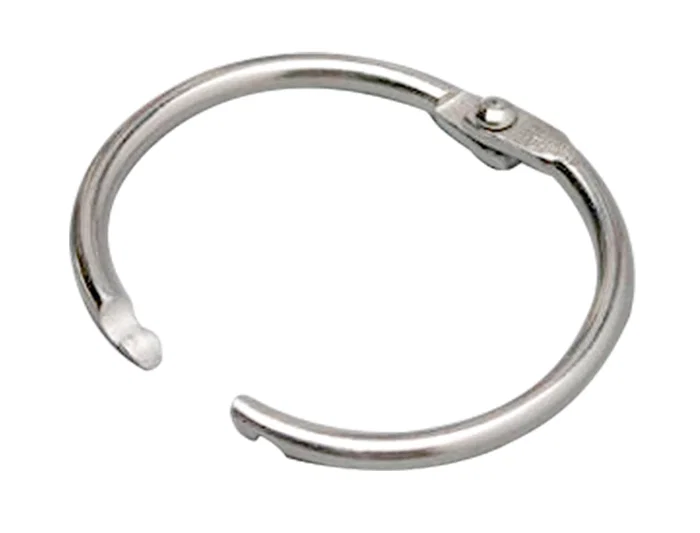 Liderpapel Anilla Bisagra Niquelada N.5 Diametro 51 mm Caja 10 Unidades