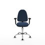 PIQUERAS Y CRESPO Silla de oficina Aýna Azul marino con base cromada