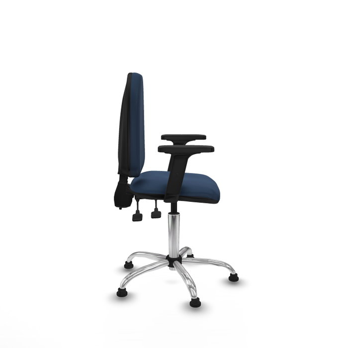 PIQUERAS Y CRESPO Silla de oficina Aýna Azul marino con base cromada