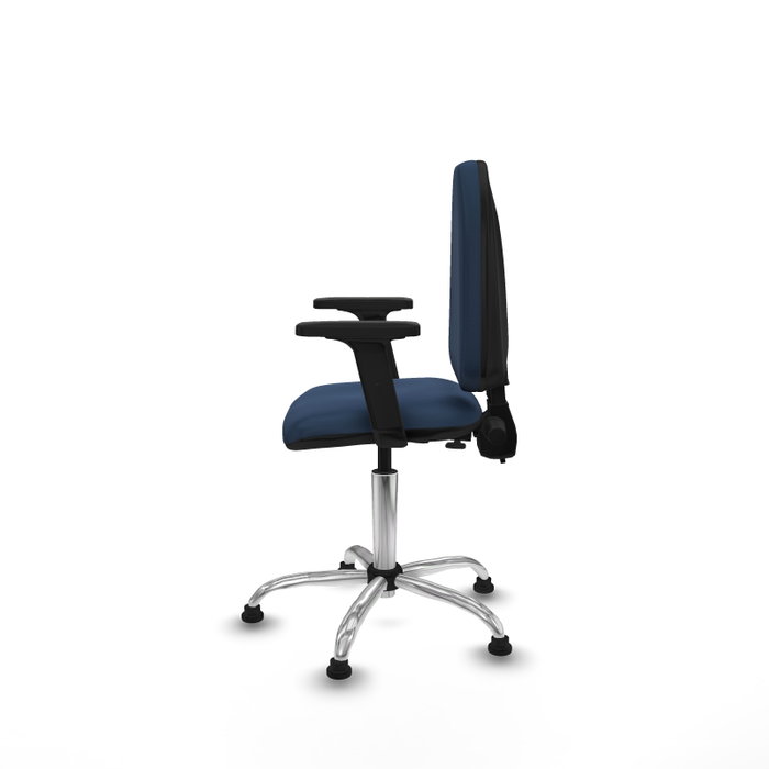 PIQUERAS Y CRESPO Silla de oficina Aýna Azul marino con base cromada