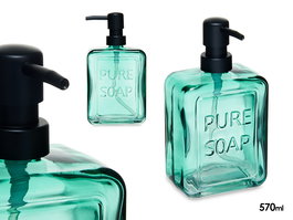 Berilo Dispensador Jabon Azul Verdoso 570 ml 10 x 18 x 6 cm (Set de 6)