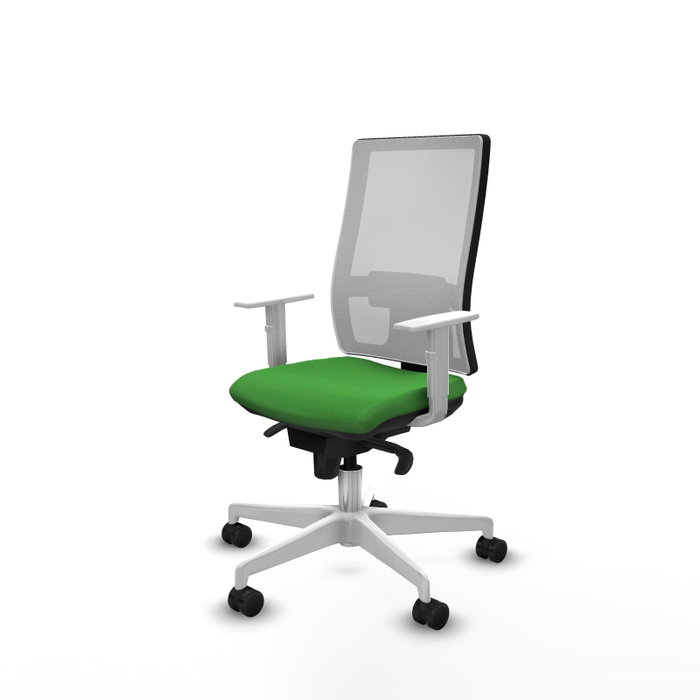 PIQUERAS Y CRESPO Silla de oficina Horna con mecanismo Sincro, Verde y Blanco PIQUERAS Y CRESPO Silla de oficina Horna con mecanismo Sincro, Verde y Blanco