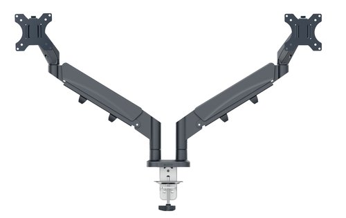 Leitz Brazo para Monitor Dual Ergo Space Saving Gris Oscuro