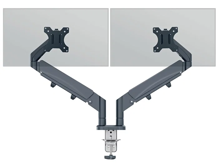 Leitz Brazo para Monitor Dual Ergo Space Saving Gris Oscuro