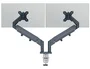 Leitz Brazo para Monitor Dual Ergo Space Saving Gris Oscuro