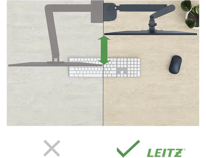 Leitz Brazo para Monitor Dual Ergo Space Saving Gris Oscuro