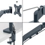 Leitz Brazo para Monitor Dual Ergo Space Saving Gris Oscuro