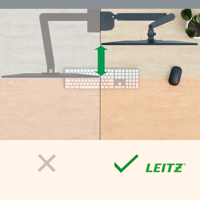 Leitz Brazo para Monitor Dual Ergo Space Saving Gris Oscuro
